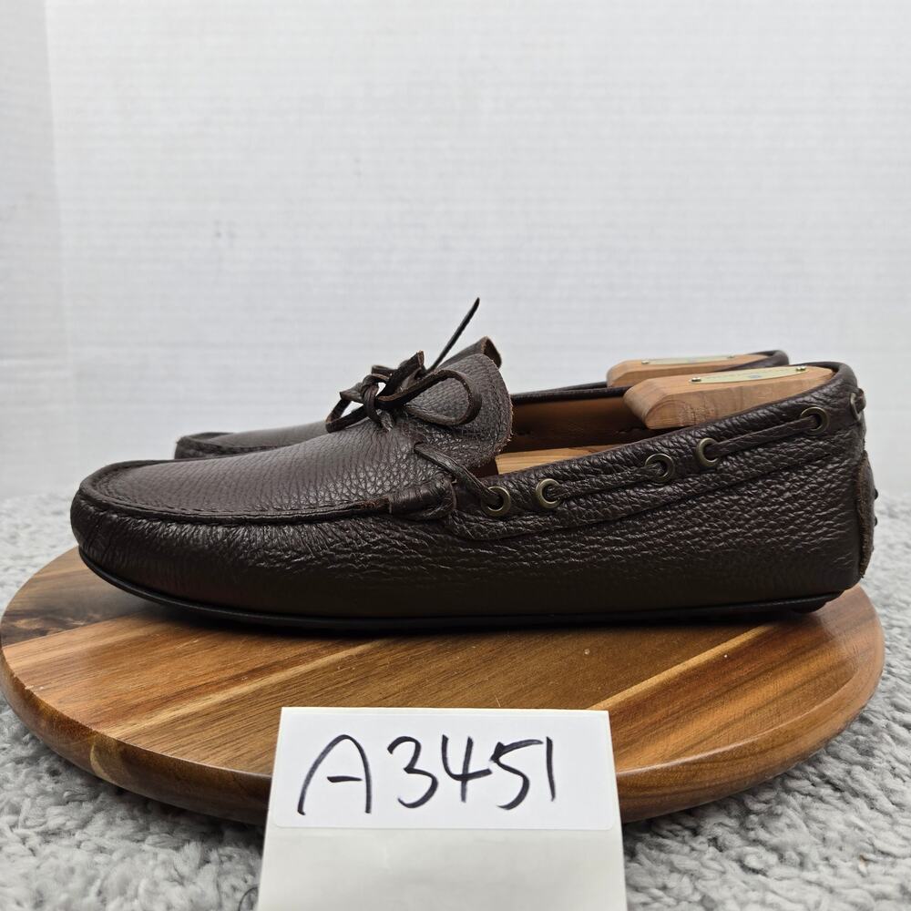 Velasca Scovinatt Dark Brown Tumbled Calf Leather Daily Driving Moccasins Men 43